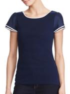 Lauren Ralph Lauren Contrast Cotton Tee