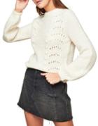 Miss Selfridge Open-knit Crewneck Sweater