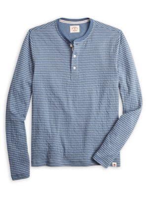 Brooks Brothers Red Fleece Striped Cotton-blend Henley