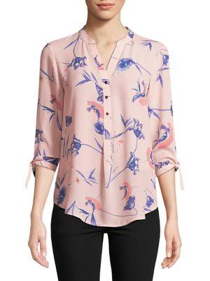 Ivanka Trump Floral Flowy Chiffon Blouse