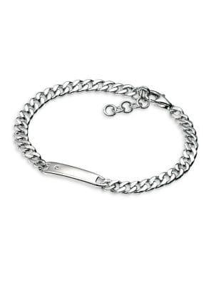 D For Diamond Diamond Id Pendant Bracelet