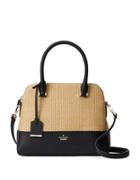 Kate Spade New York Maise Straw And Leather Satchel