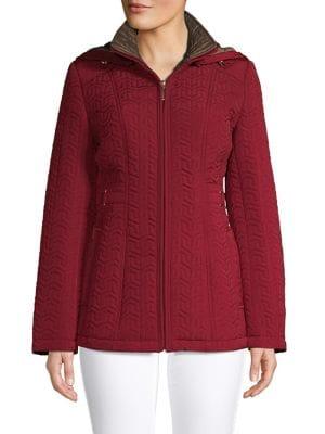 Gallery Quilted Zip-front Coat