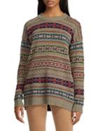 Lauren Ralph Lauren Fair Isle Cotton-blend Sweater