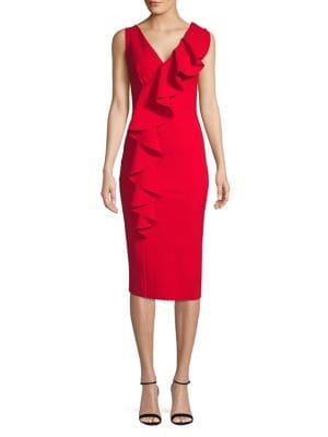 Chiara Boni La Petite Robe Janka Sleeveless Ruffle Dress