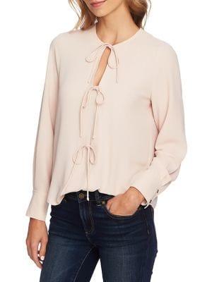 1.state Front Keyhole Blouse