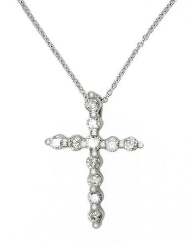 Effy Classique 14k White Gold Diamond Cross Pendant Necklace