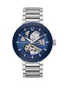 Bulova Classic Automatic Openwork Blue Dial & Stainless Steel Bracelet Watch