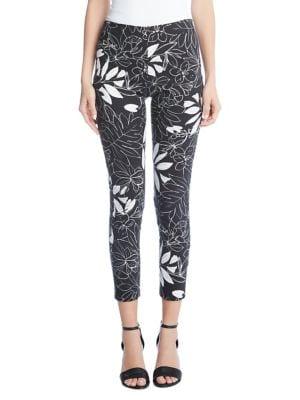 Karen Kane Skinny-fit Leaf-print Piper Pants