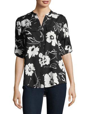 Calvin Klein Floral Long Sleeve Blouse