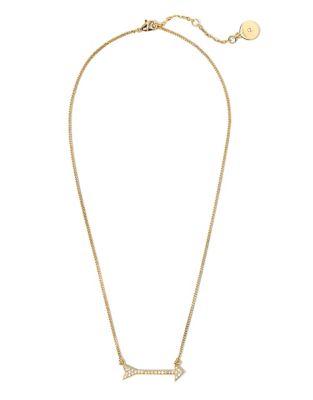 Vince Camuto Not All Who Wander Are Lost Pave Crystal Arrow Pendant Necklace