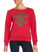 By Design Santa Text Graphic Sweatshirt
