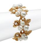 Oscar De La Renta Baroque Faux Pearl Embellished Bracelet