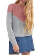 Miss Selfridge Colorblock Long-sleeve Sweater