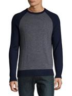 Black Brown Raglan-sleeve Merino Wool Sweater