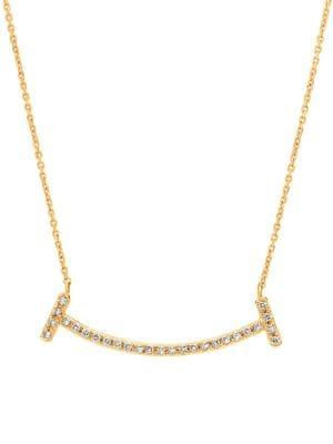 Morris & David 14k Yellow Gold & Diamond Bar Necklace