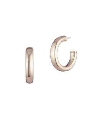 Trina By Trina Turk Meet Me In Malibu Goldtone Rounded C-hoop Earrings