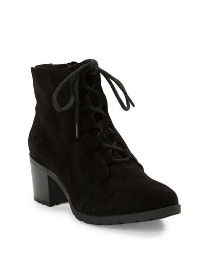 Anne Klein Kadey Lace-up Suede Booties