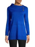 Cable & Gauge Heathered Overlap Cowlneck Sweater