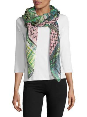 Collection 18 Woven Geometric Print Scarf