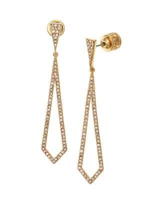 Christian Siriano Goldtone & Pave Crystal Drop Earrings