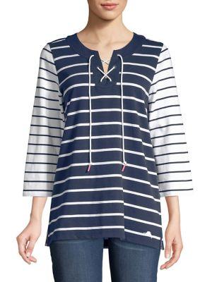 Tommy Bahama Flor Striped Cotton Top