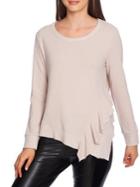 1.state Asymmetrical Roundneck Sweater