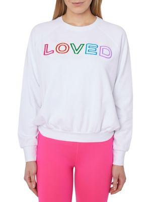Betsey Johnson Embroidered Cotton Sweatshirt
