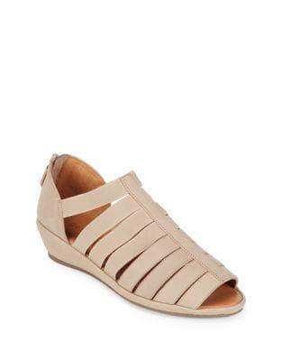 Gentle Souls By Kenneth Cole Lana Leather Wedge Sandals