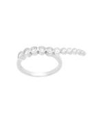 Lord & Taylor Graduated Cubic Zirconia Curved Bar Ring
