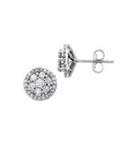 Lord & Taylor Diamond Earrings In 14 Kt. White Gold 0.5 Ct. T.w.