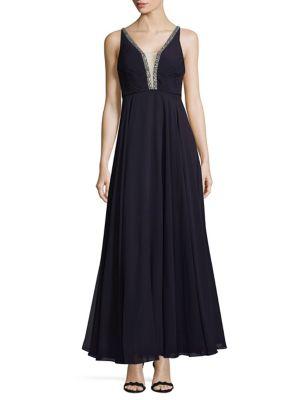 Aidan By Aidan Mattox Embellished Floor-length Dress