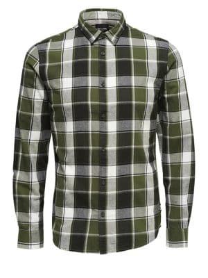 Only And Sons Checkered Button-front Shirt
