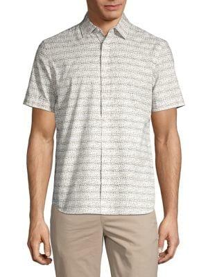 Black Brown Cocktail Printed Short-sleeve Shirt