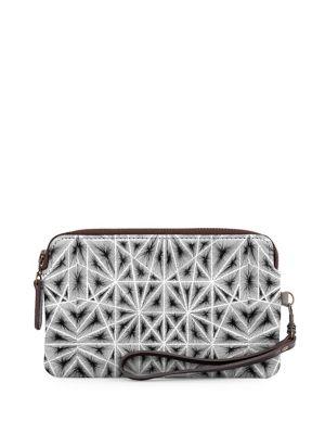 Vida Seismic Leather Statement Clutch