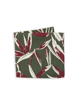 Lord Taylor Leaf-print Pocket Square