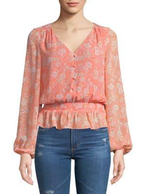 Highline Collective Floral Smocked Blouse