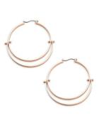 Bcbgeneration Xl Hoops Crystal Double Layered Hoop Earrings