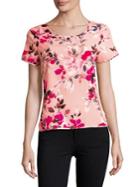 French Connection Floral-print Hi-lo Top