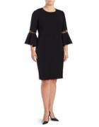 Calvin Klein Plus Lattice-trim Sheath Dress