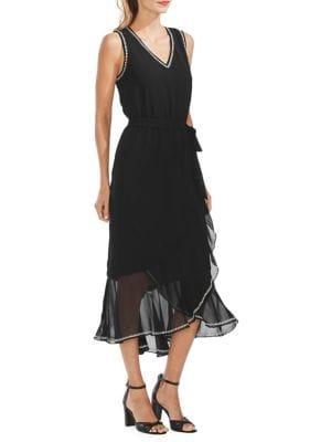 Vince Camuto Oasis Ruffled Chiffon Dress