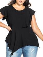 City Chic Plus Sassy Hem Top