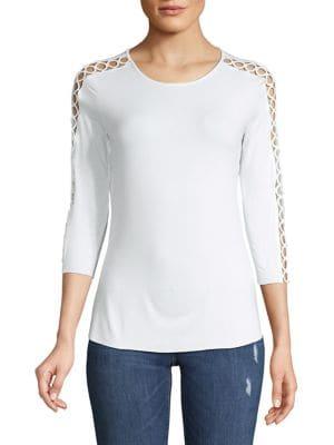 Bailey 44 Lattice-sleeve Top