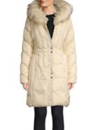 Via Spiga Faux Fur-trimmed Quilted-sleeve Jacket