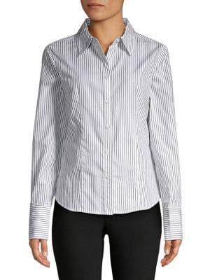 Calvin Klein Striped Oxford Cotton Button-down Shirt