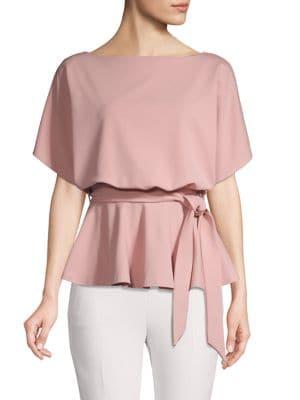 Quiz Batwing Crepe Peplum Top