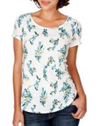 Lucky Brand Floral Vines Tee
