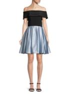 Betsy & Adam Off-the-shoulder Fit-&-flare Dress
