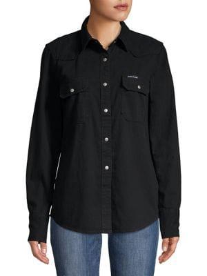 Calvin Klein Western Cotton Button-down Shirt
