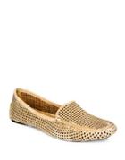 Patricia Green Perforated Suede Loafers
